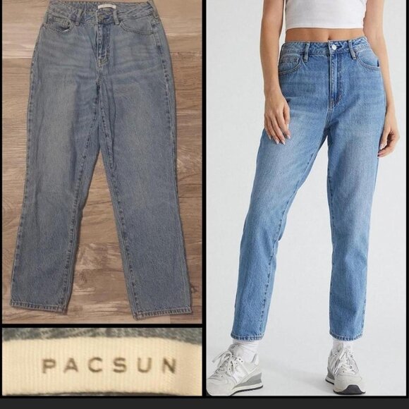 PacSun high rise mom jeans light med blue jeans size 25 - Picture 1 of 6